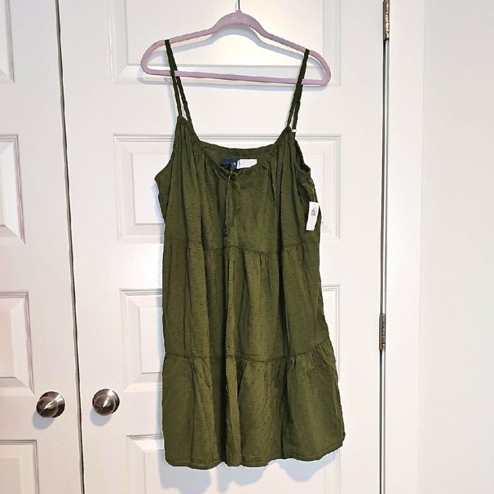 Old Navy Olive Green Textured Blouse Size XL